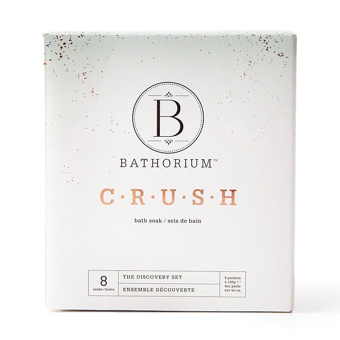 Bathorium Crush 8-Pack Bath Soak Discovery Set, 8 Blends, 4 oz Each
