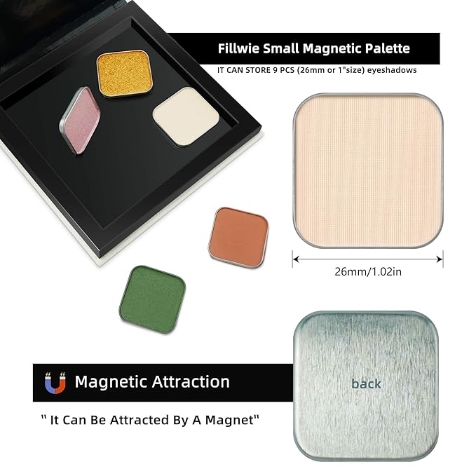 Fillwie Matte Eyeshadow Single Refill, Soft Ivory, Eye Prep Base Layering