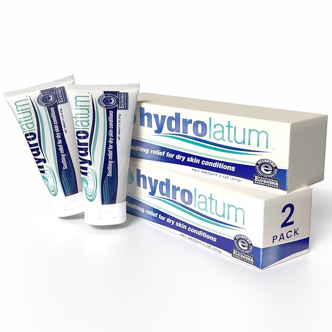 Hydrolatum Moisturizing Body Cream - Hydrating Lotion for Sensitive & Extra Dry, Nourishing Skin Protection for Men & Women, 2-Pack (2oz)