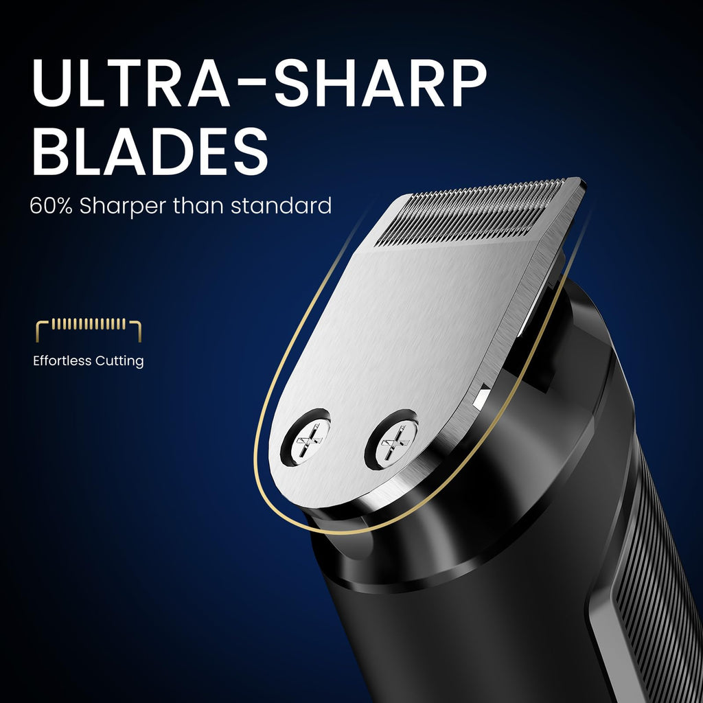 Ufree 3-in-1 Beard Trimmer for Men, IPX6 Waterproof Electric Razor Shaver, Hair Mustache Body Nose Trimmer, Type-C Clippers Husband Father boy Grooming Kit, Birthday Gifts for Men Dad