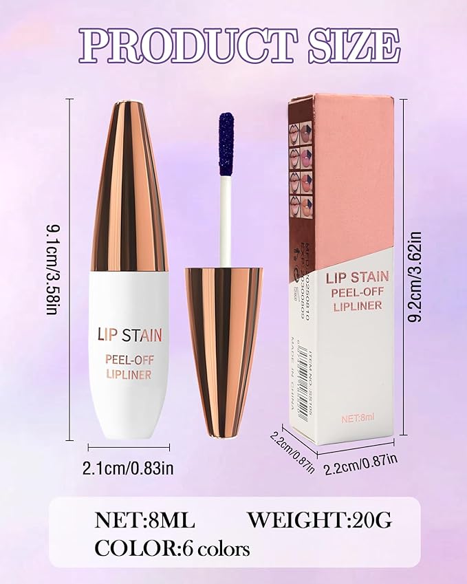 Lip Stain Peel Off, Tattoo Lip Gloss Color Peel Off Lips Tint Stain