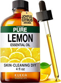 100% Pure Lemon Oil - 4 Fl Oz Lemon Essential Oil for Hair, Skin, Diffuser, Aromatherapy & DIY Soap Making Scent