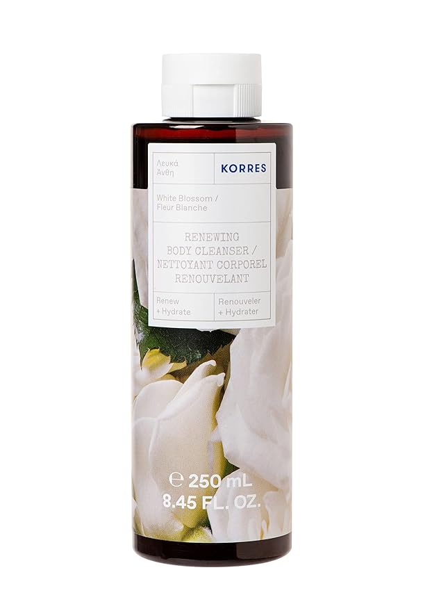 KORRES Renewing Body Cleanser, White Blossom Scented Body Wash, 8.45 Fl Oz