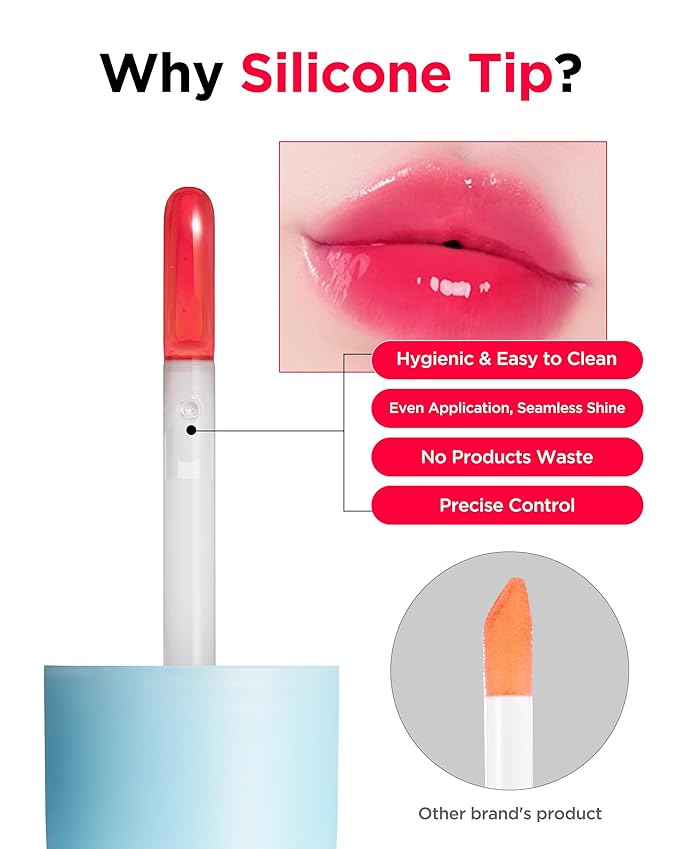 TOCOBO Juicy Berry Plumping Lip Oil 13 Choco Berry – Korean Vegan Hydrating Lip Oil with Plant Oils for High Shine Gloss - Non Sticky Formula for All Skin Tones, 0.12 fl.oz.