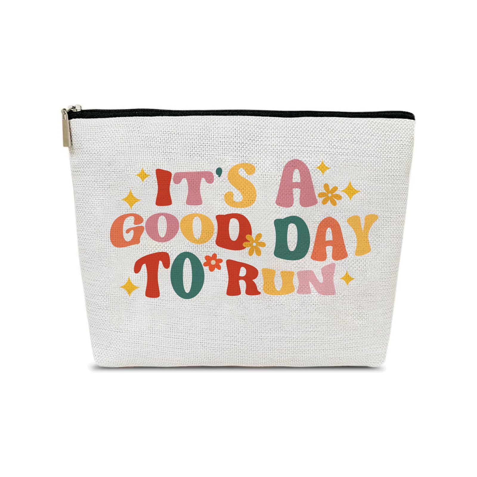 Running Makeup Bag, Gifts for Runners Women,Marathon Lovers, Women's Sport Accessories for Women, Birthday Christmas Valentines Day Presents for Her,It's a Good Day to Run Cosmetic Bags for Purse