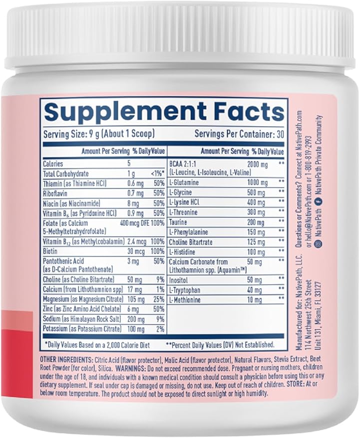 NativePath Hydrate Electrolyte Powder, Mixed Berry, 30 Servings