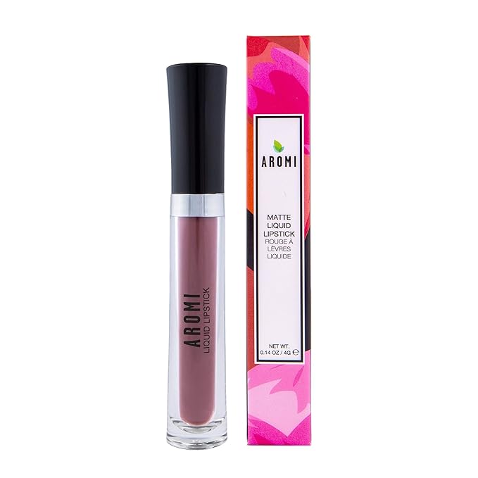 Aromi Sepia Brown Matte Liquid Lipstick | Grey Brown Lip Color, Greige, Vegan and Cruelty-Free, Waterproof, Long-Lasting Lipstick, Dye-Free