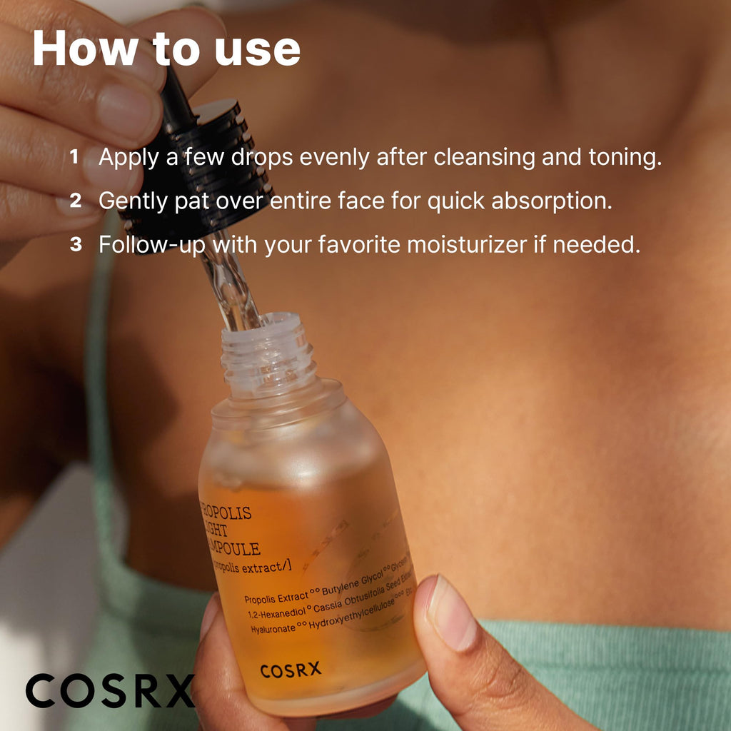 COSRX 73% Propolis Light Ampoule for Sensitive Skin, Fine Lines, 1.01fl.oz
