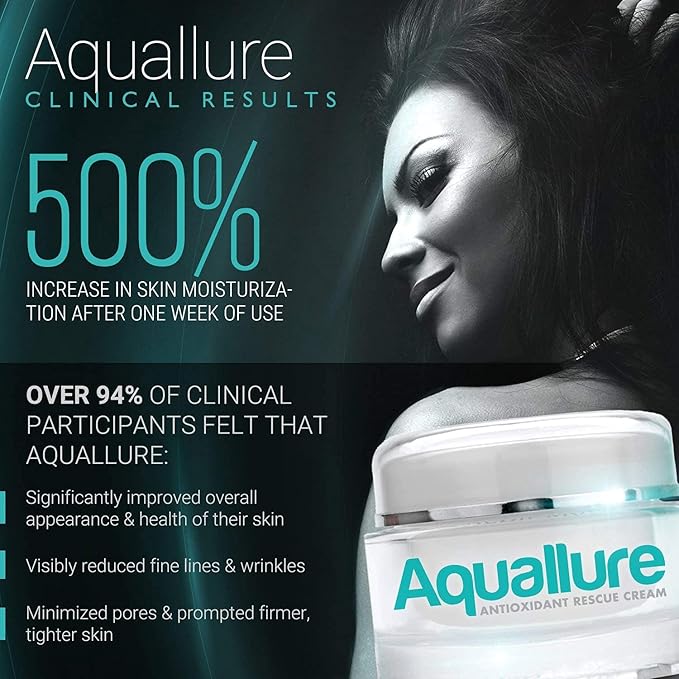 Aquallure Antioxidant Rescue Cream and Complexion MD Advanced Anti-Wrinkle Cream – Clinically Tested Multi-Peptide with Hyaluronic Acid – Face Moisturizer – Hypoallergenic for All Skin Types – 1 Oz (2 items)