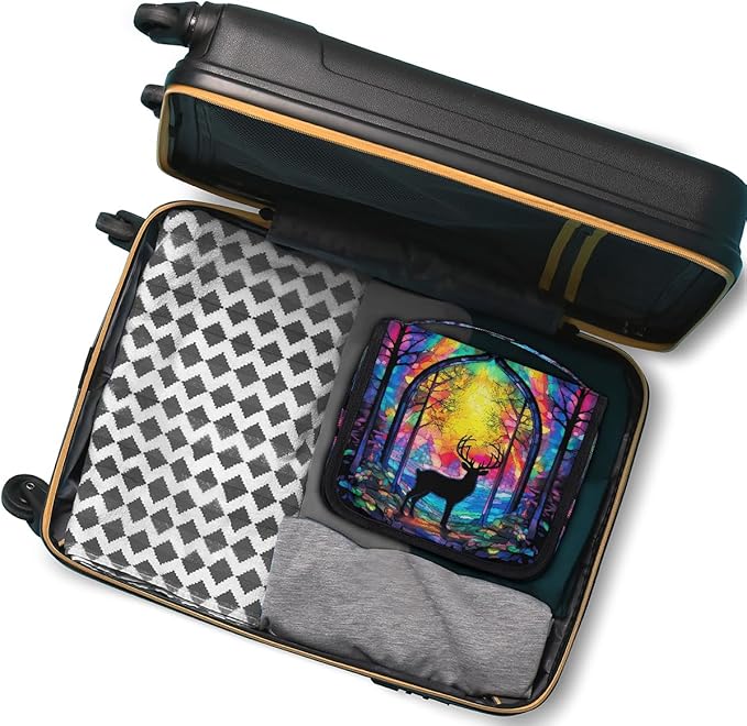YoYoYuchong Travel Toiletry Bag for Women & Men Animal Colorful Deer Hanging Cosmetic Organizer Portable Waterproof Makeup Case Make Up Bag with Compartments Travel Essentials for Bathroom Shower