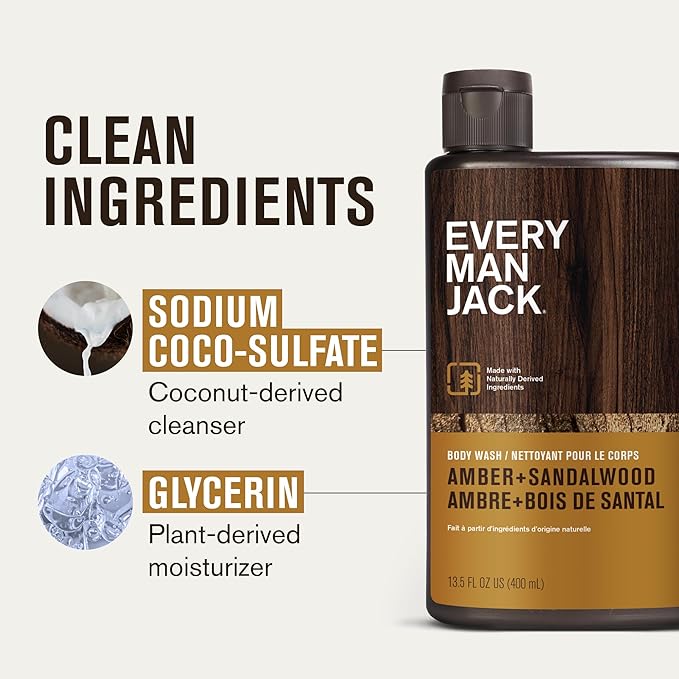 Every Man Jack Hydrating Body Wash for Men, Variety Pack, 13.5 oz (3pk)