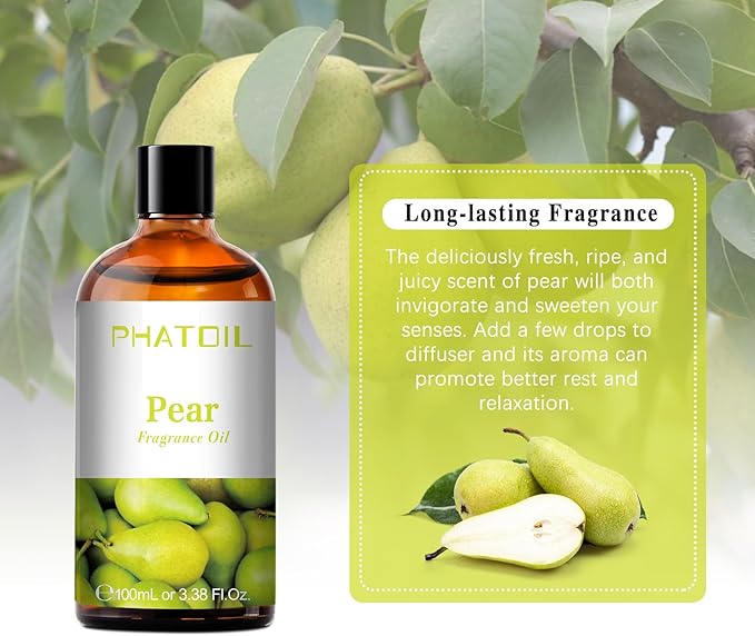 PHATOIL Pear Fragrance Oil for Diffuser Aromatherapy 3.38FL.OZ