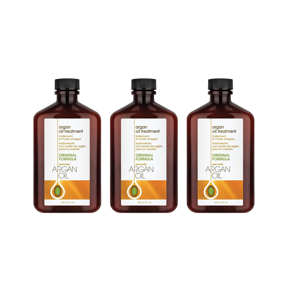 One 'n Only Argan Oil Hair Treatment, Frizz Control Serum, 8 oz, 3 Pack