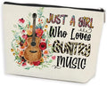 Azteoiz Musical Makeup Bag Country Music Lover Gift Guitar Cosmetic Bags