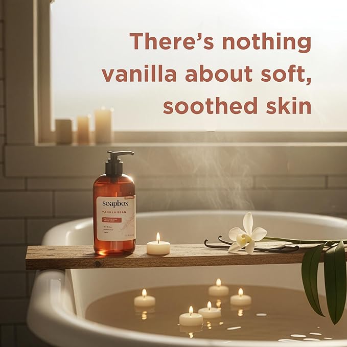 Soapbox Vanilla Bean Liquid Hand Soap - Moisturizing Hand Wash - 3 Pack
