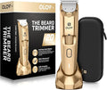 OLOV X Men's Beard Trimmer- All-in-One Trimmer with Precision Dial - Premium Facial Hair Groomer - Adjustable 20 Length Setting, USB Recharge Dock, Cordless Waterproof Wet/Dry Clipper, Gold