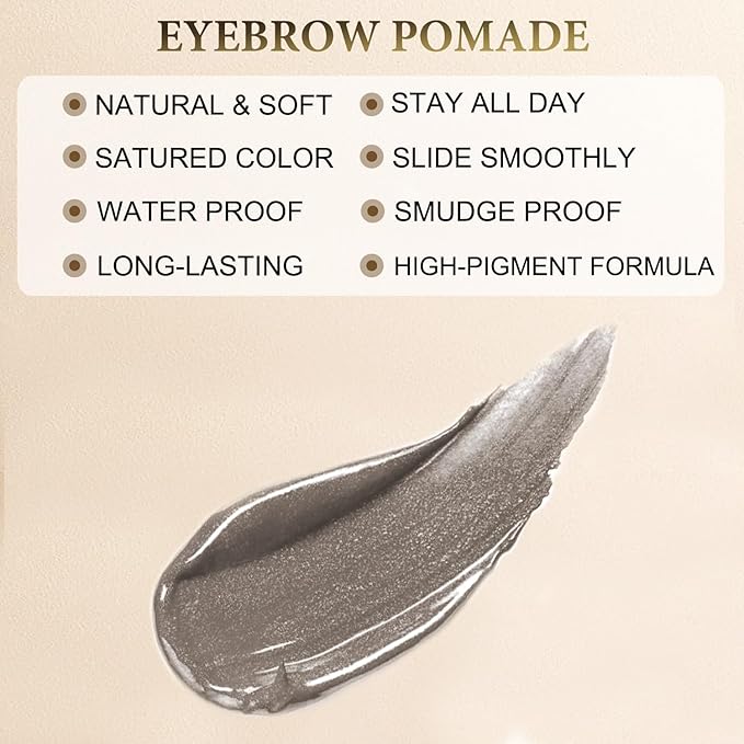 LAVONE Eyebrow Pen Kit, Waterproof Brow Pencil, Pomade, Eyeliner, Grey