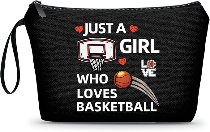 ARIOSEY Basketball Gifts for Girls, Zipper Make Up Cosmetic Bag