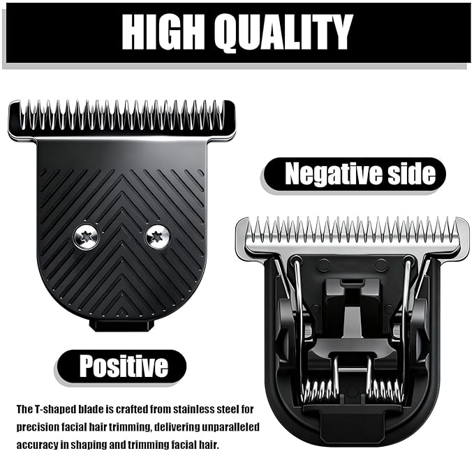 AUDOC Premium Stainless Steel T Blade Replacement for MANSCAPED The Beard Hedger