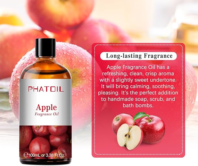 PHATOIL Apple Fragrance Oil for Diffuser Aromatherapy 3.38FL.OZ