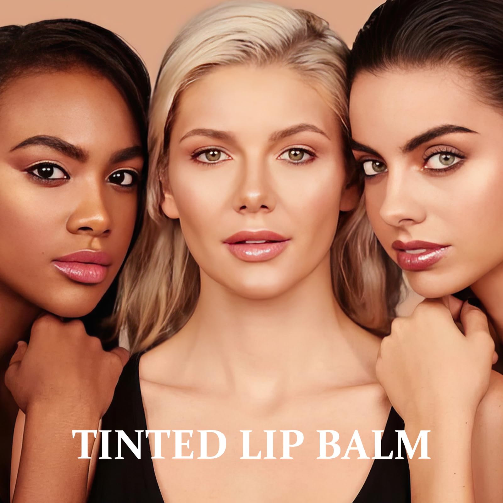 Plum Lip Tint & Gloss 3-in-1 Multi-Use Stick, Cream Blush Eyeshadow Base, Waterproof & Transfer-Proof Lip Stain, All-Day Hydrating Wear #Coral