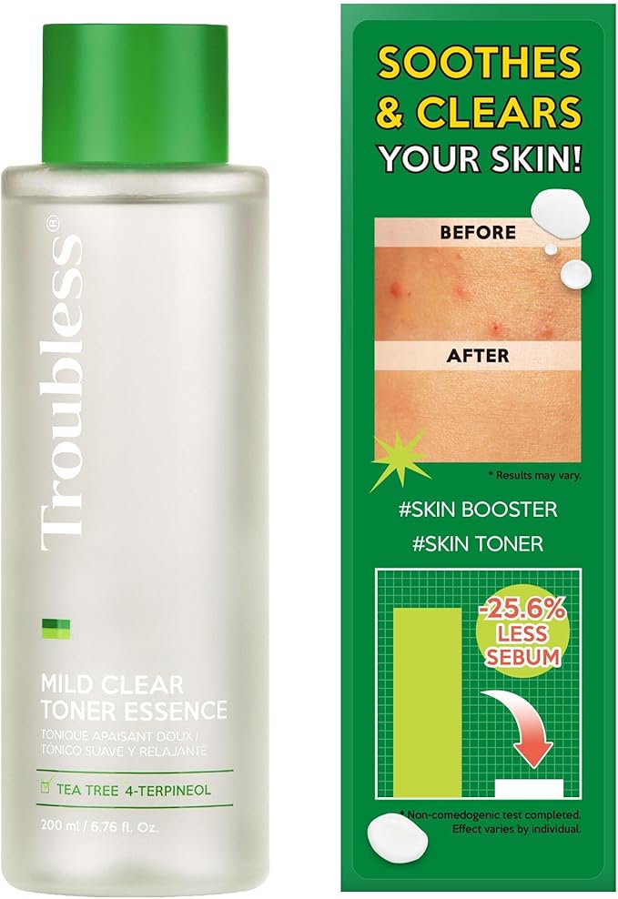 Troubless Clear Toner Face Pad - Gentle Peeling & Soothing 60 Pads