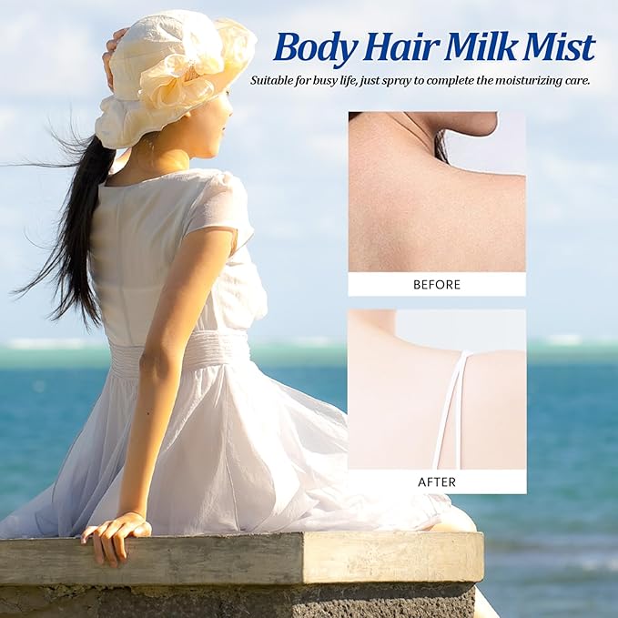 BlueBouff Body Hair Milk Mist, Hydrating And Moisturizing Spray, Long-Lasting Fragrance, Natural Hydrating And Moisturizing Body Mist(Coconut)