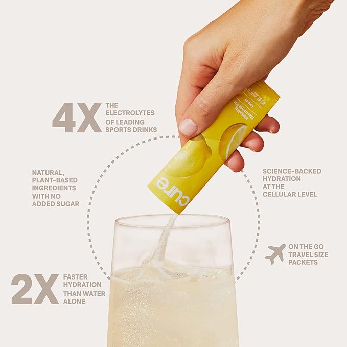 Cure Hydration - Electrolyte Drink Powder Ginger Turmeric 14 Packets