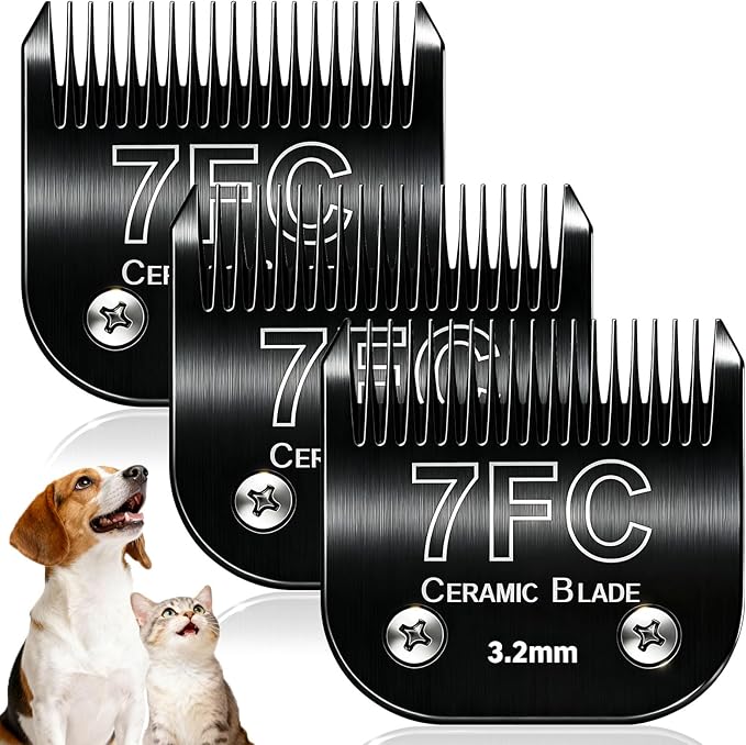 Dog Grooming Clipper Blades Replacement for Andis Dog Clipper,7FC Blade (3.2mm)
