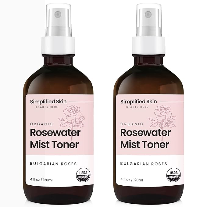 Simplified Skin Rose Water Spray for Face & Hair, Rosewater Mist Toner