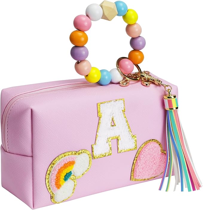 Elilier 4 5 6 7 8 9 10 Year Old Girl Gifts, Girls Makeup Bag Small Pink A