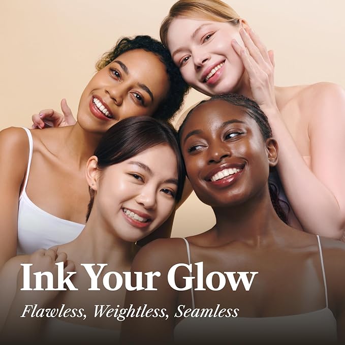 THE FACE SHOP Ink Lasting Liquid Foundation, Full Coverage, 72‑Hour Wear Semi‑Matte Finish, Makeup with Bakuchiol, W610 Coffe, 0.84 Fl. Oz.