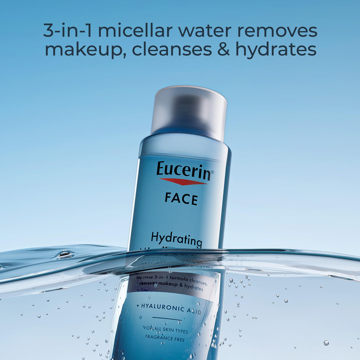 Eucerin Face Gentle Cleansing Hydrating Micellar Water, 13.5 FL OZ