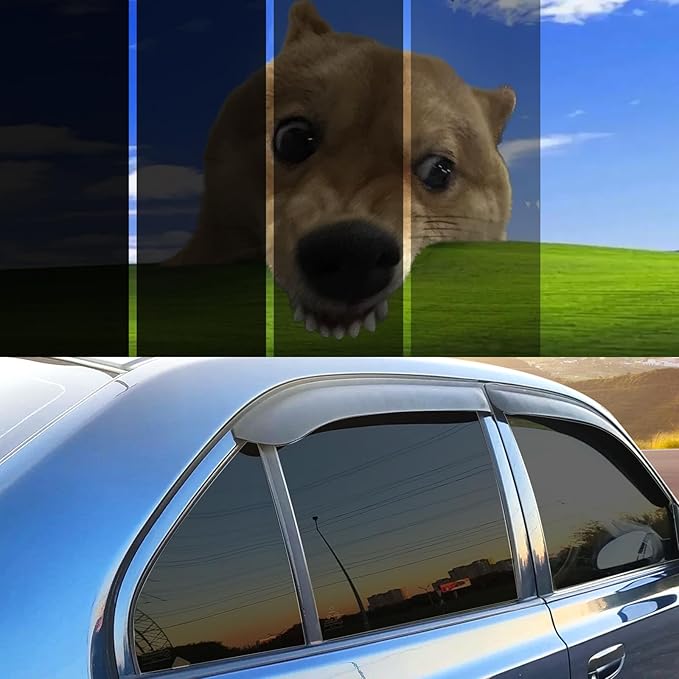 Car Window Tint 20" in x 10'Ft with 5% VLT, Nano Ceramic Window Tint Film for Car, UV&IR Protection Heat Insulation Anti-Explosion Scratch Resistant