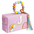 Elilier Gils Makeup bag, Gift Girls Personalized Monogram Cosmetic Bag