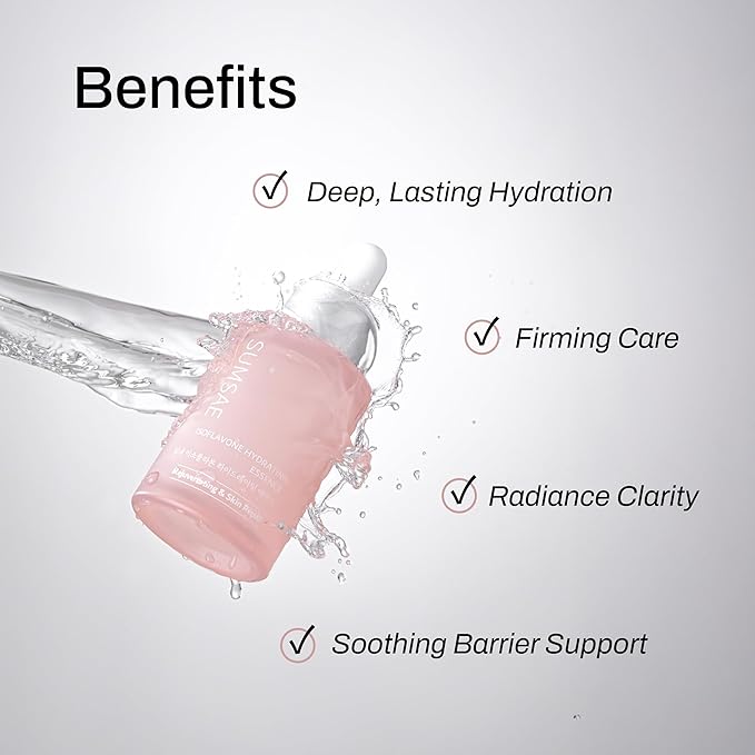SUMSAE Isoflavone Hydrating Essence for Face - Deep Hydration, Skin Firming, 24hr Skin Barrier Support, Healthy Glow Korean Skin Care with Fermented Bean, 30ml/1.01 fl.oz