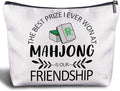 Zomhix Mahjong Gifts Cosmetic Bag - Mahjong Makeup Bag Women's Zippered Bag, Friendship Gifts for Mah Jong Lover