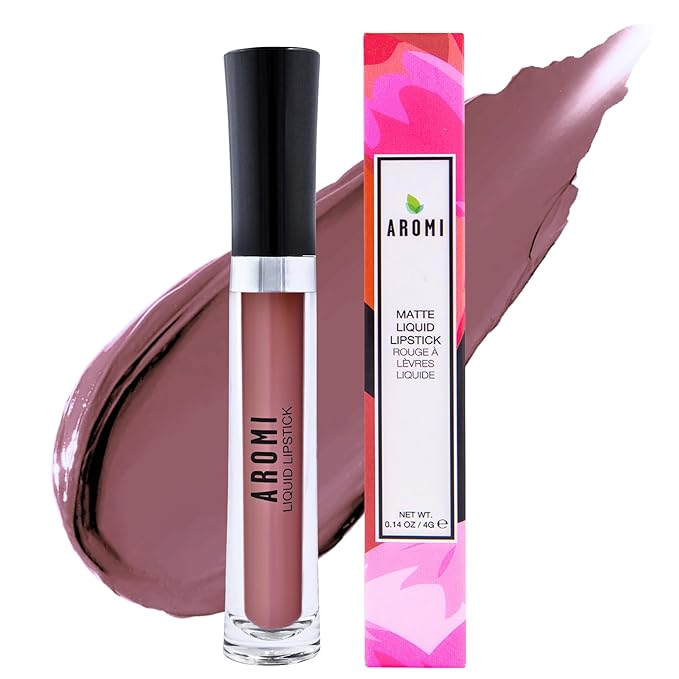 Aromi Woodsy Rose Matte Liquid Lipstick | Sepia Rosewood Lip Color for Women (Woodsy Rose)