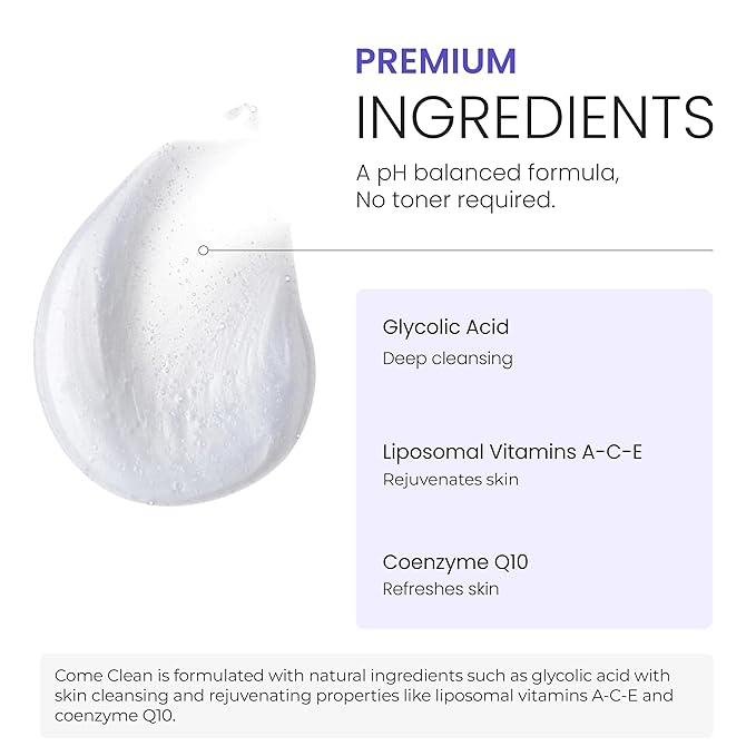 NOVA DERM INSTITUTE Gentle Facial Cleanser –AHA BHA Face Wash for Oily & Acne Prone Skin, Deep Pore Cleansing, Non Comedogenic, Fragrance Free Face Wash (6.7 fl oz)