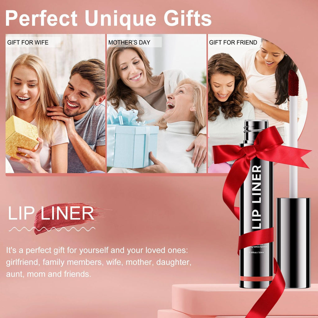 2PCS Lip Stain Peel Off Lip Liner Moisturizing Long-Lasting & Waterproof MV