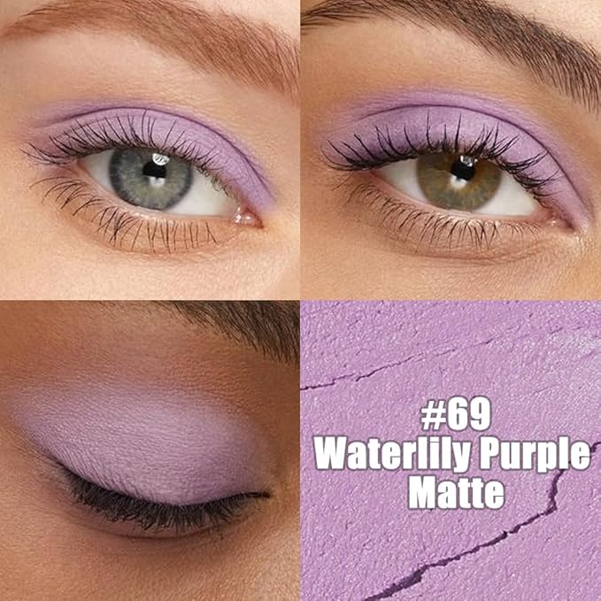 IATMOMOD Lavender Purple Matte Cream Eye Shadow Stick Makeup for Women, Matte Eyeliner Pencil Eyeshadow Brightener Stick for Eyes, Waterproof Eyeshadow Applicator Blendable sombras para ojos 69#