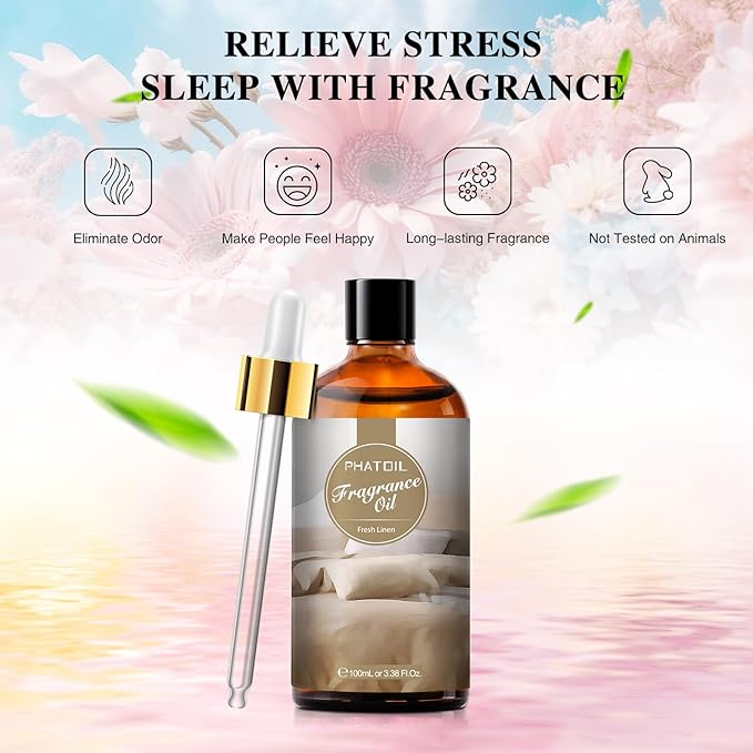 PHATOIL Fresh Linen Fragrance Oil for Diffuser Aromatherapy 3.38FL.OZ