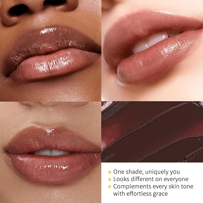 Tiejdhr Tinted Lip Balm Lipstick, Hydrating Natural Glossy, Long-lasting Moisturizing & Nourishing Lip Care with Natural Ingredients Transparent Color (Drak Honey, 0.07oz)