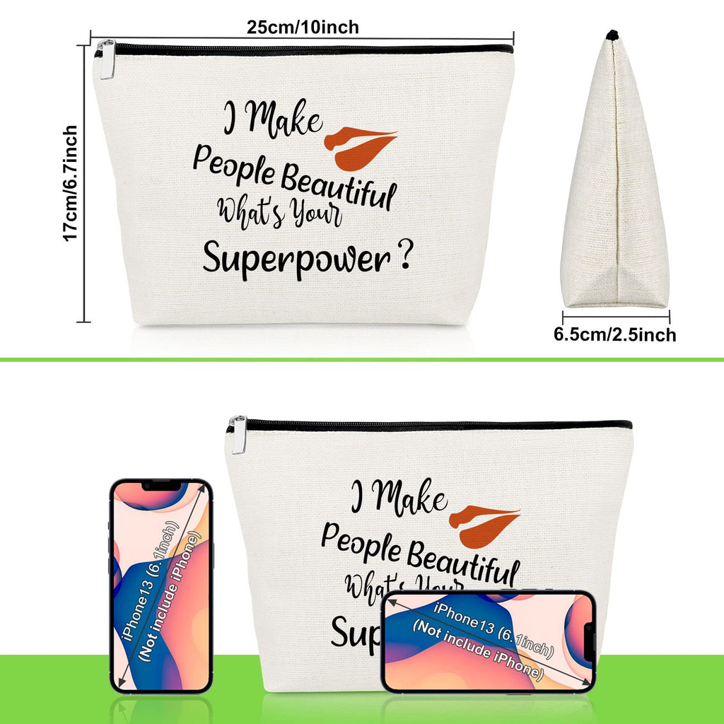 Makeup Artist Gifts for Girl Beautician Cosmetic Bag Makeup Lover Gift for Women Hairdresser Beauty Graduation Present for Artist Friend Stylist Christmas Birthday Present Travel Cosmetic Pouch