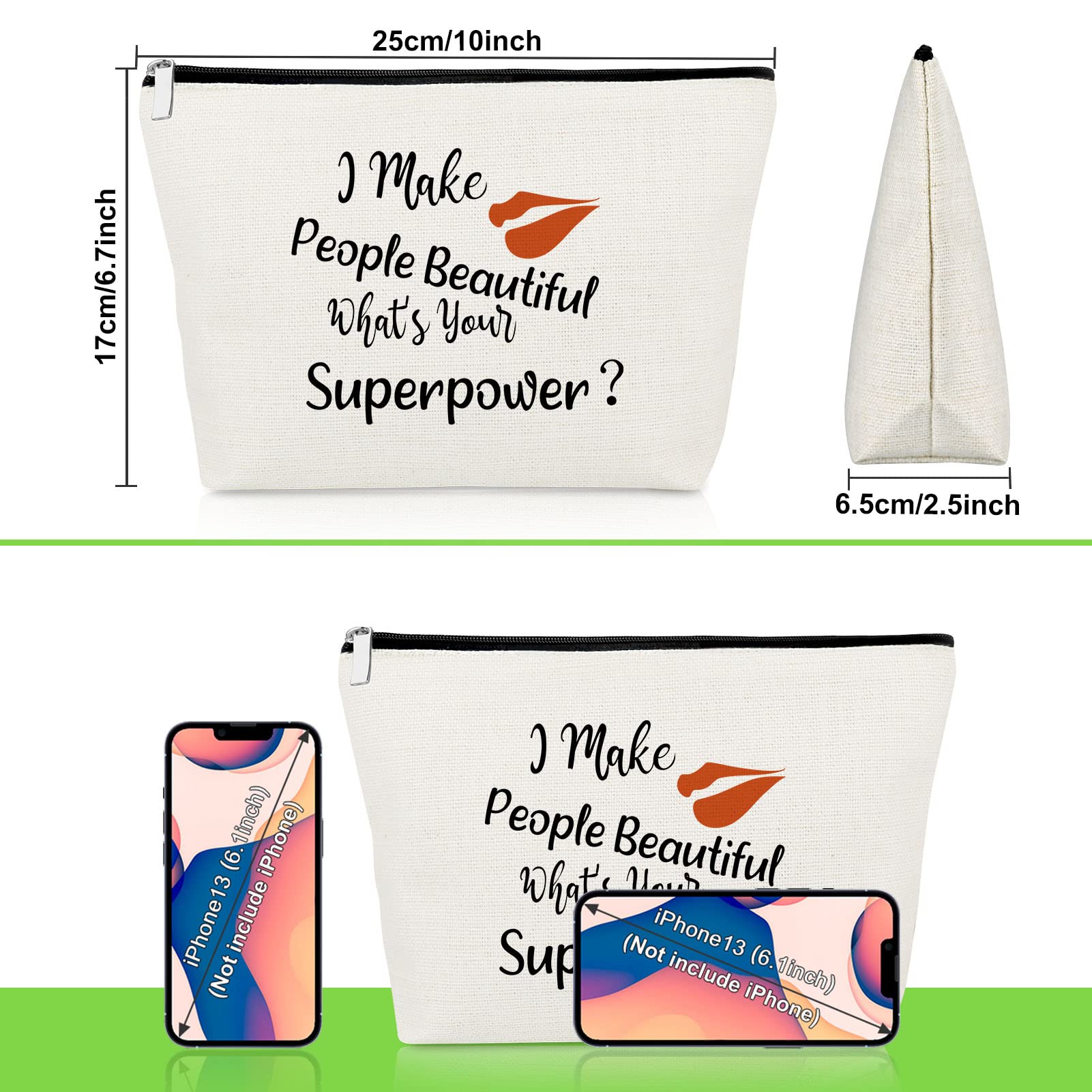 Makeup Artist Gifts for Girl Beautician Cosmetic Bag Makeup Lover Gift for Women Hairdresser Beauty Graduation Present for Artist Friend Stylist Christmas Birthday Present Travel Cosmetic Pouch