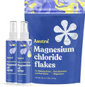 ASUTRA Pure Zechstein Bundle, 4 Lb Magnesium Flakes for Bath Soak and 2