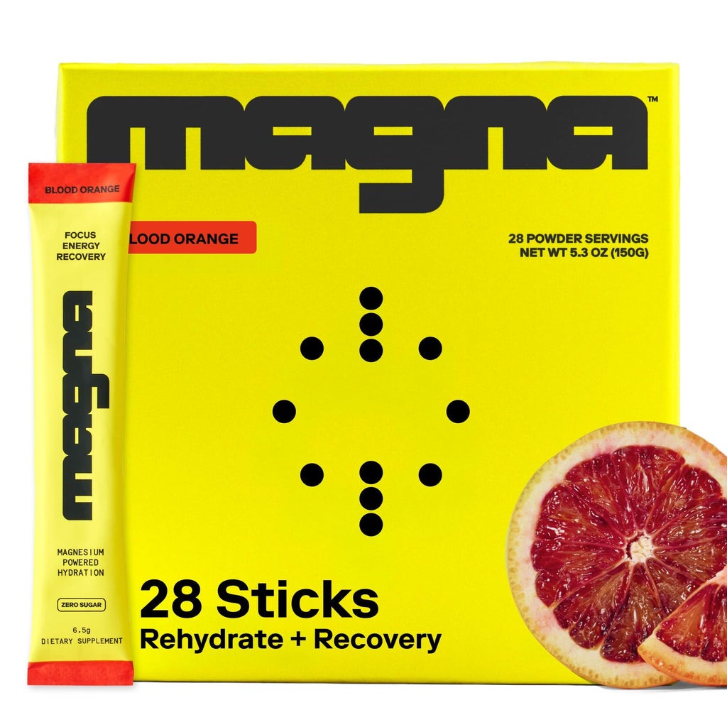 MAGNA Electrolytes Powder Drink Mix for Hydration, Energy & Focus Support (28 Servings, Blood Orange)