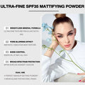 Mineral Powder Foundation, SPF 35, Sunscreen Full Coverage Loose Powder, Non-Ashy Deep Warm Finish, Buildable Base Makeup (Solar Amber)
