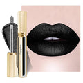 Depuplum Black Lipsticks for Women Metallic Glitter Lipstick Long Lasting