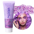 DAGEDA Purple Body Glitter Gel,Sparkly Hair Face Glitter Makeup Accessories